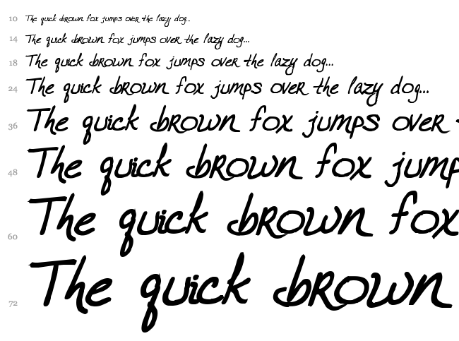 VTC Joelene Hand font waterfall